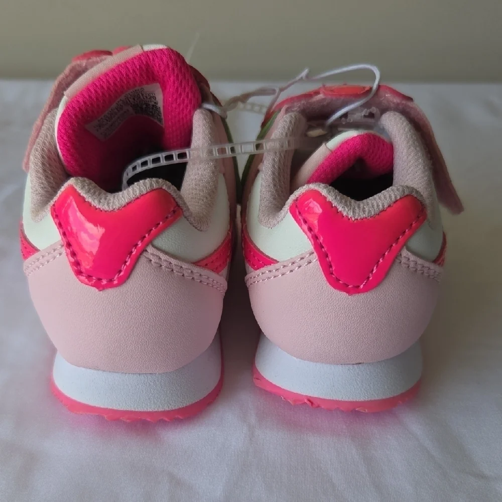 Reebok Kids Sneakers with Pink and Green Floral Design